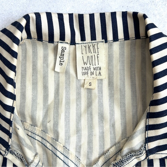 Lykke Wullf Janae Romper Rare Sample – Navy Cream Stripe | Made in LA | Small - Picture 6 of 16